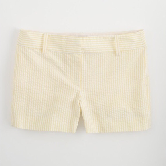 ❌SOLD❌J. Crew Factory Yellow Seersucker Shorts - Picture 5 of 5